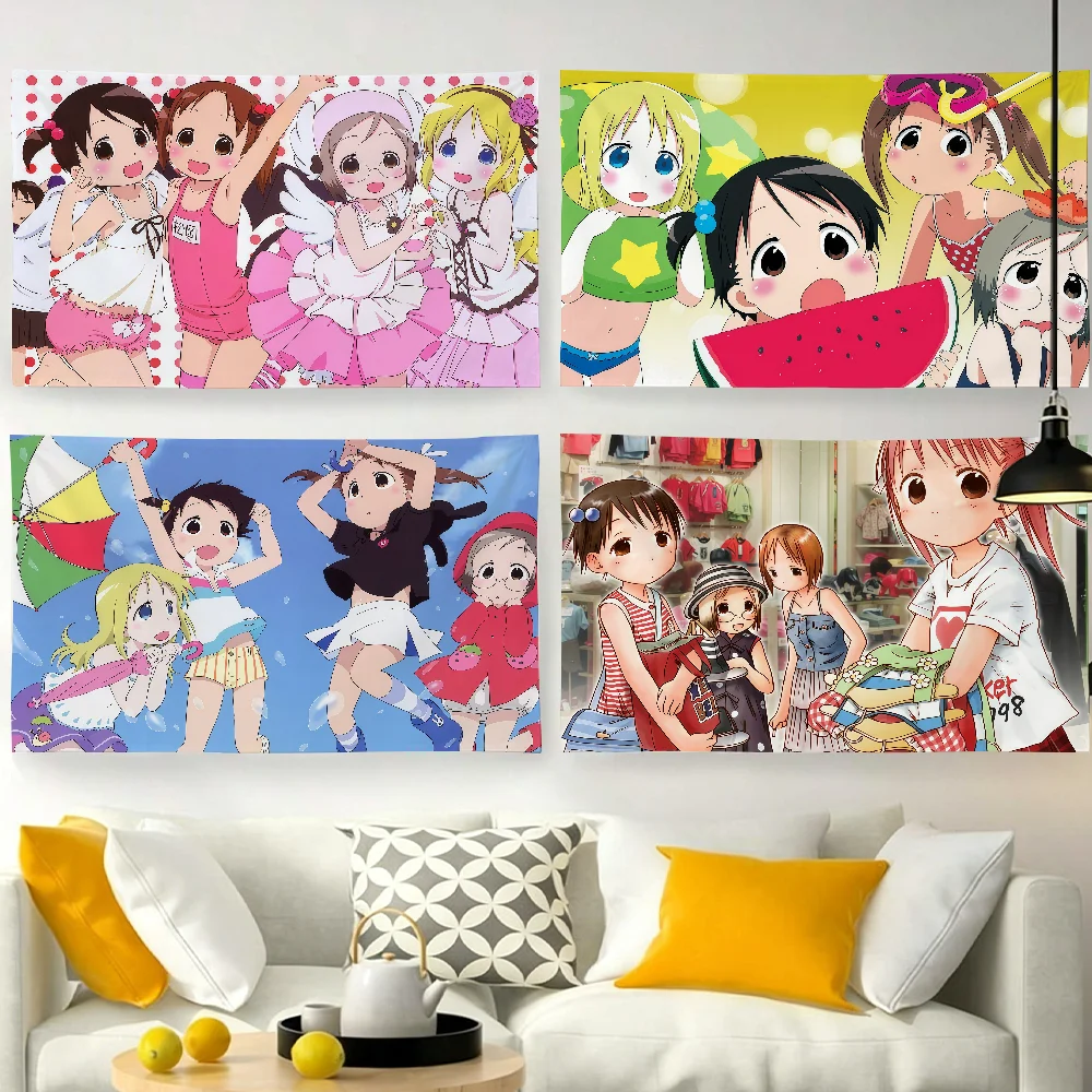 Manga S-Strawberry M-Marshmallow flag For Garden Party Living Room Home Wall Decor Banner Bedroom Outdoor Tapestry