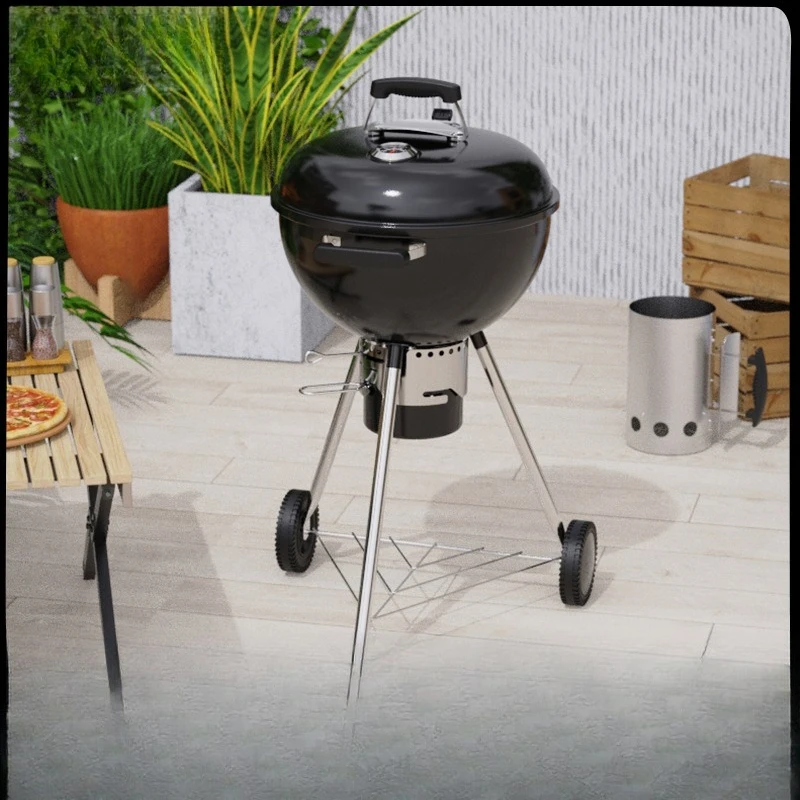 Cross-border Wholesale 18.5-inch Kettle Apple Barbecue Grill Weber Same Outdoor Barbecue Camping Tripod Barbecue Grill