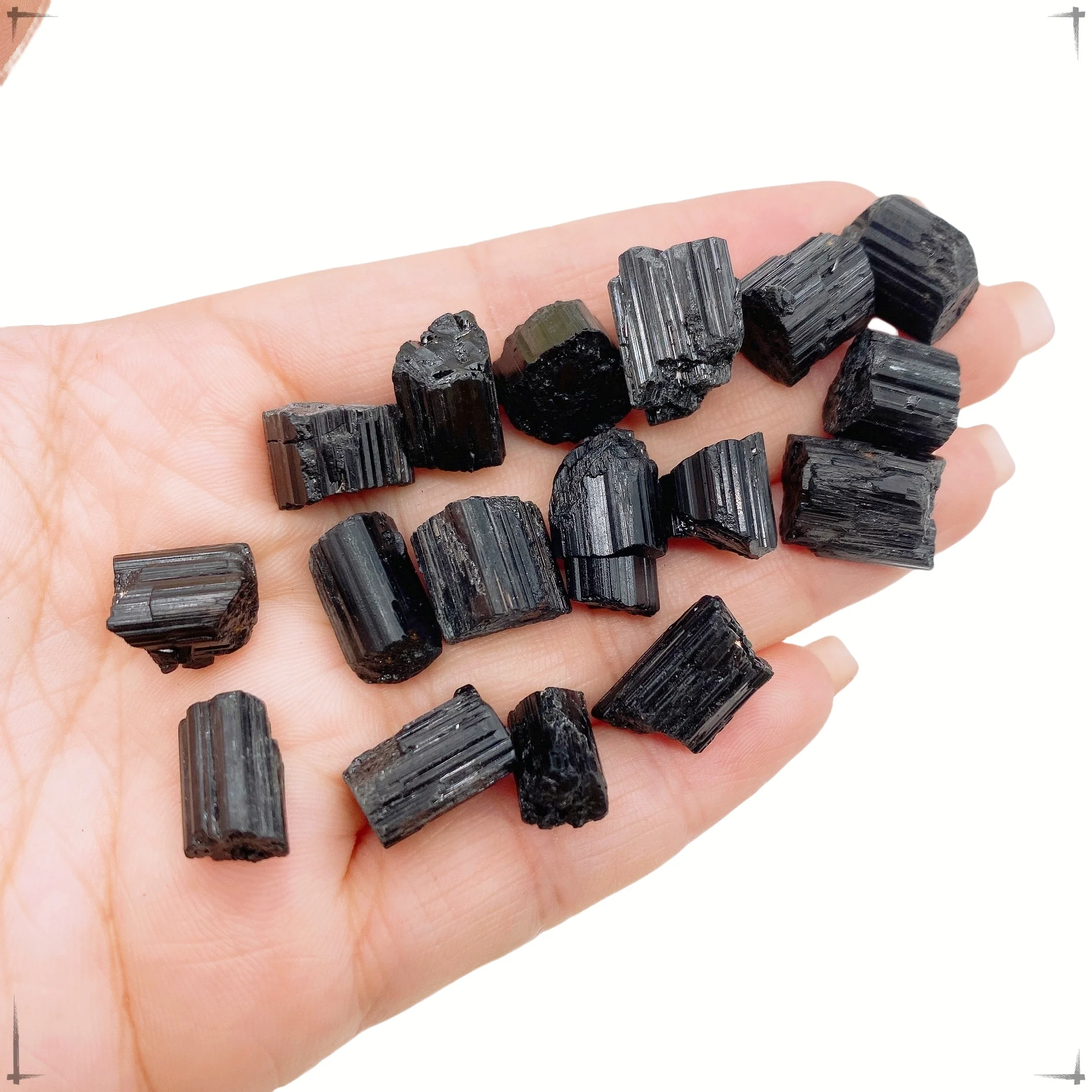 Natural Black Tourmaline Gravel Crystal Healing Raw Stone Mineral Specimen Eliminate Magnetism aquarium Home Garden Decoration