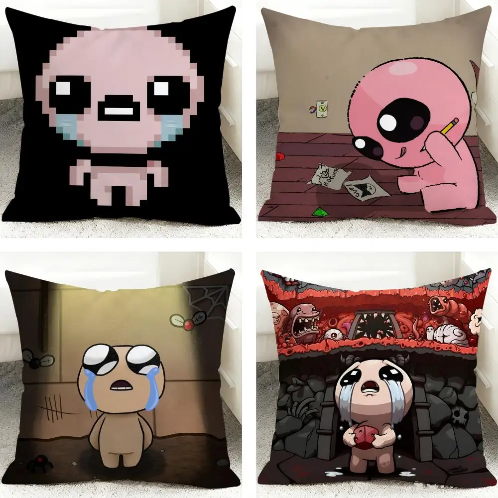 Game The B-Binding Of Isaac Cushion Cover 40x40cm Square Decorative Sofa Cushion Cover Bedroom Living Room Home Decor Gift