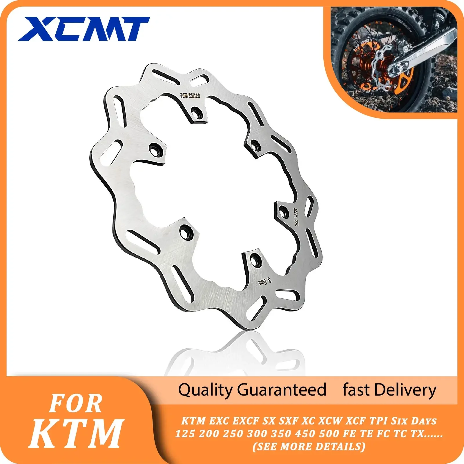 

Motorcycle Rear Brake Discs For KTM EXC EXCF SX SXF XC XCW XCF TPI Six Days 125 200 250 300 350 450 500 FE TE FC TC TX 1994-2023