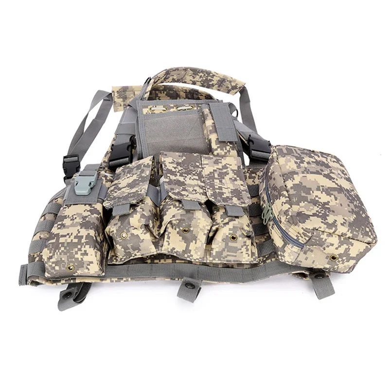 USMC Tactical Combat Molle TMC RRV Chest Rig  Colete Tatico Paintball Harness Airsoft Vest W Canteen Rifle Mag Pouch Multicam