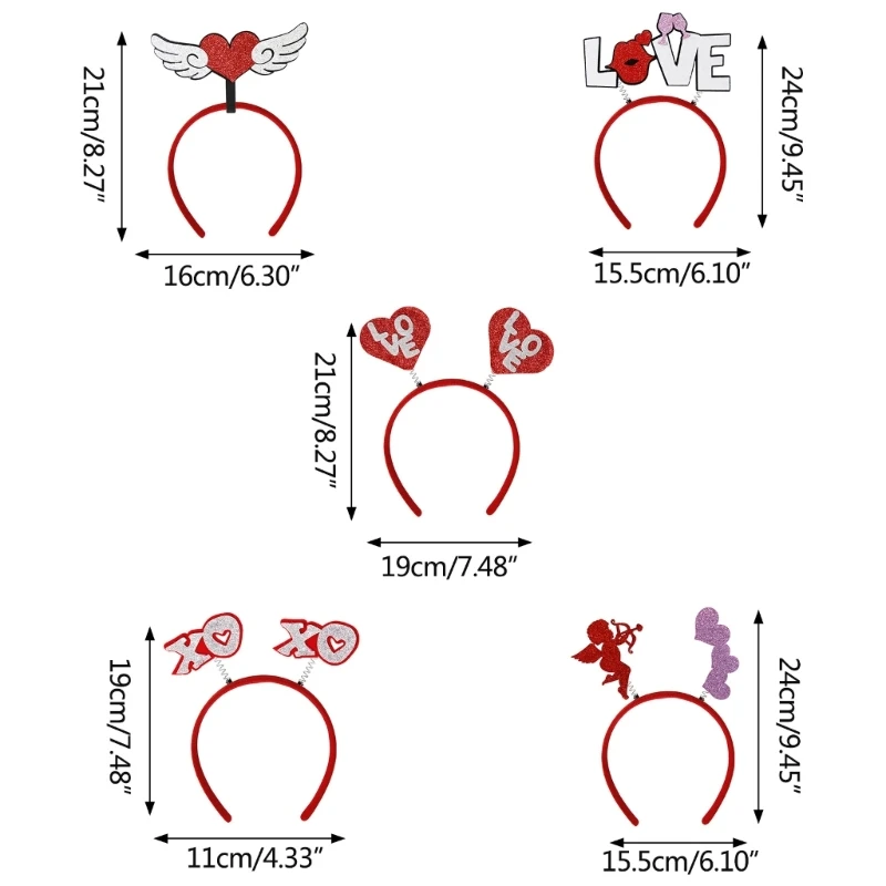 발렌타인 데이 파티 소품 머리띠 패션 여성 소녀 유니버설 헤드 액세서리 Dropship