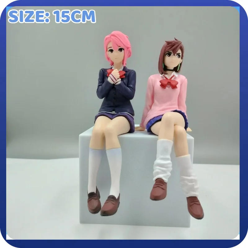 Anime dan da dan ayase momo 15cm figura-boneca humanóide proporcional feminina segurando flores ornamento pvc modelo colecionável brinquedo