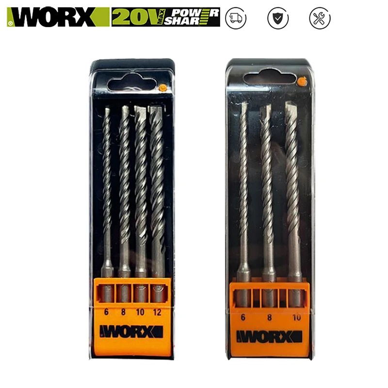 Worx Impact Drill Bit Suit for Universal SDS Chuck Electric Hammer Diamter 6 8 10 12mm Tungsten Steel High Temperature Quenching