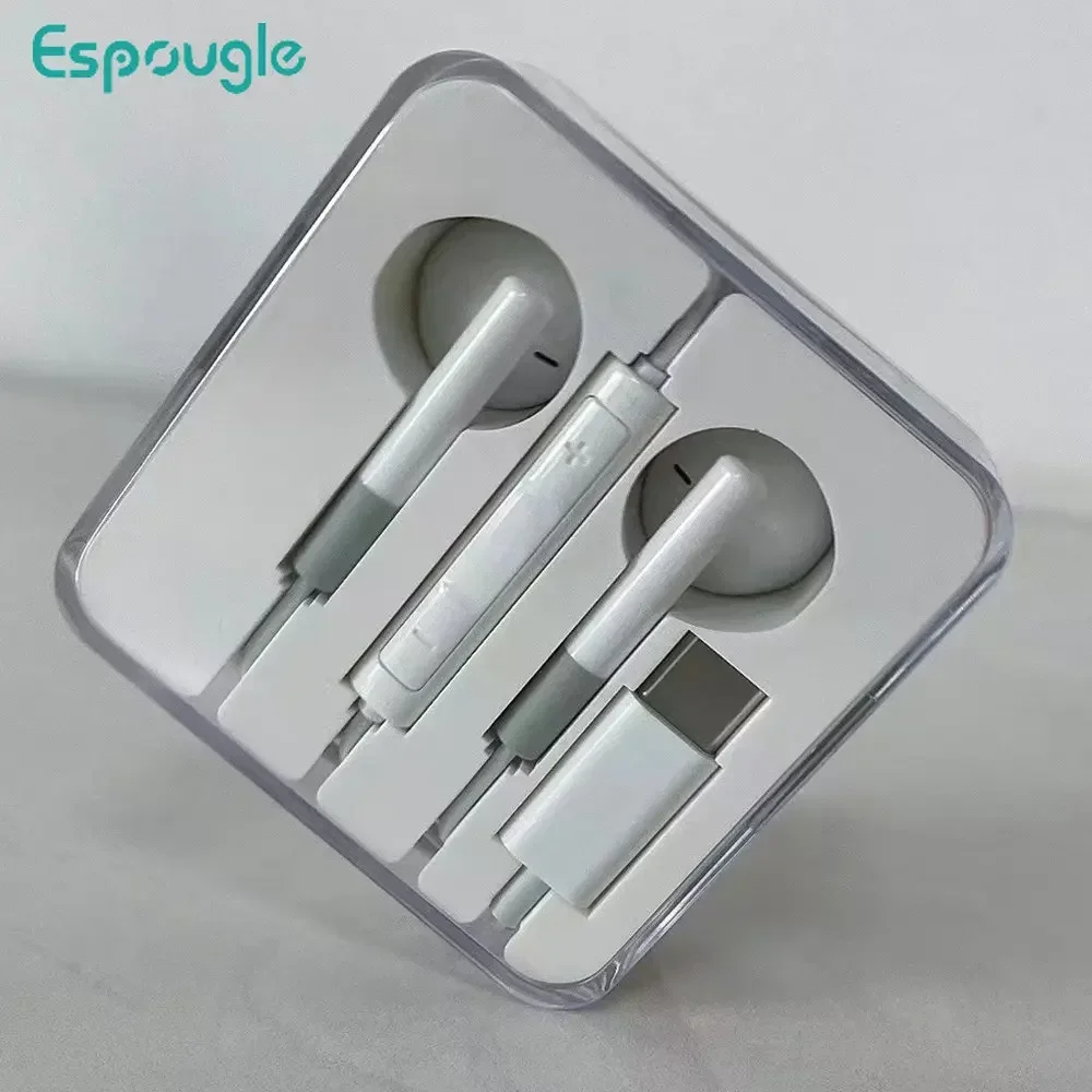 

50 шт. проводные наушники-вкладыши с микрофоном для Samsung Xiaomi Redmi Huawei USB-C музыкальные наушники