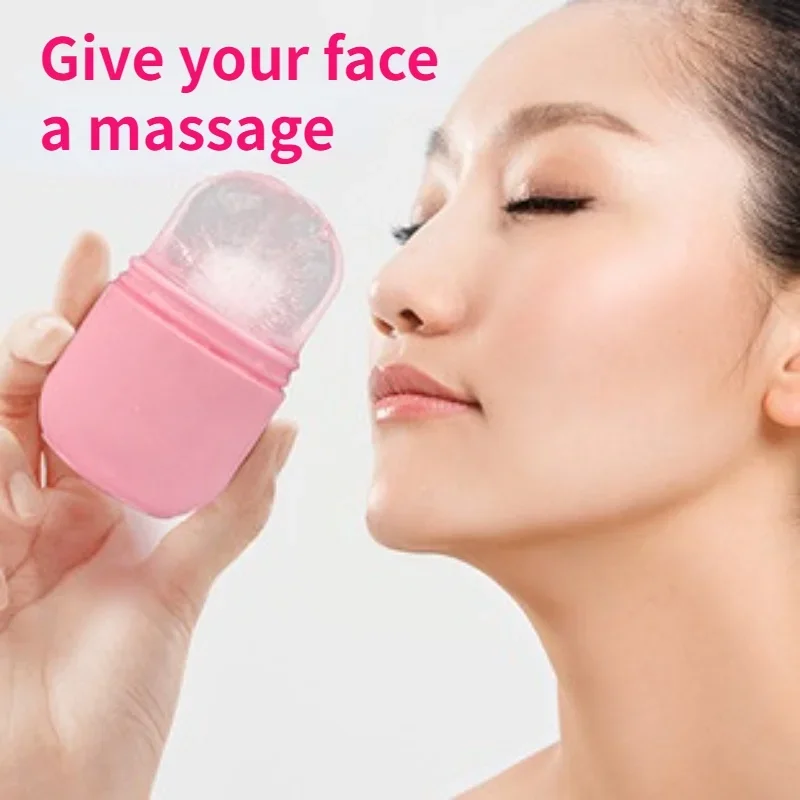 Beauty Tool Facial Roller Ice Cube Massage Face Contour Silicone Skin Care Lattice Cartoon Pore Shrinking Massager Portable Mold