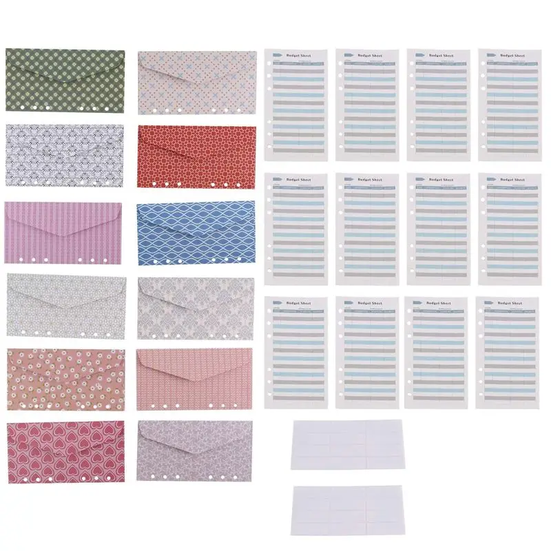 

Конверты для денежного бюджета, 12 шт., конверты для денег для системы учета бюджета, плюс 12 листов для отслеживания расходов - AEF7