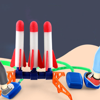 Kids Rocket Launcher Toy Foam Rockets and Sturdy Launcher Stand Outdoor Family Games Fun Outdoor Toy for Kids Birthday Gifts