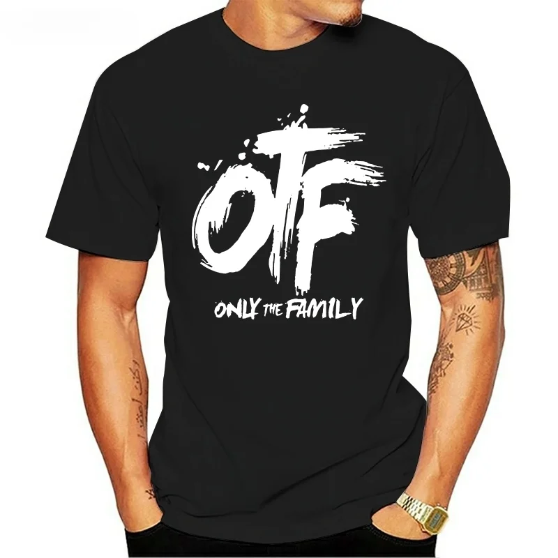 Men Black T-Shirts Fashion Adult Tees Cotton Tops O-neck with Lil Durk Otf Pattern Printed summer fashion teeshirt male tops