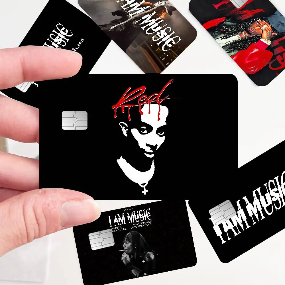 Hip Hop Playboi Carti I Am Music Anime Cartoon Bear Skin Sticker Film Tape Case For Big Credit Debit Card Front Side