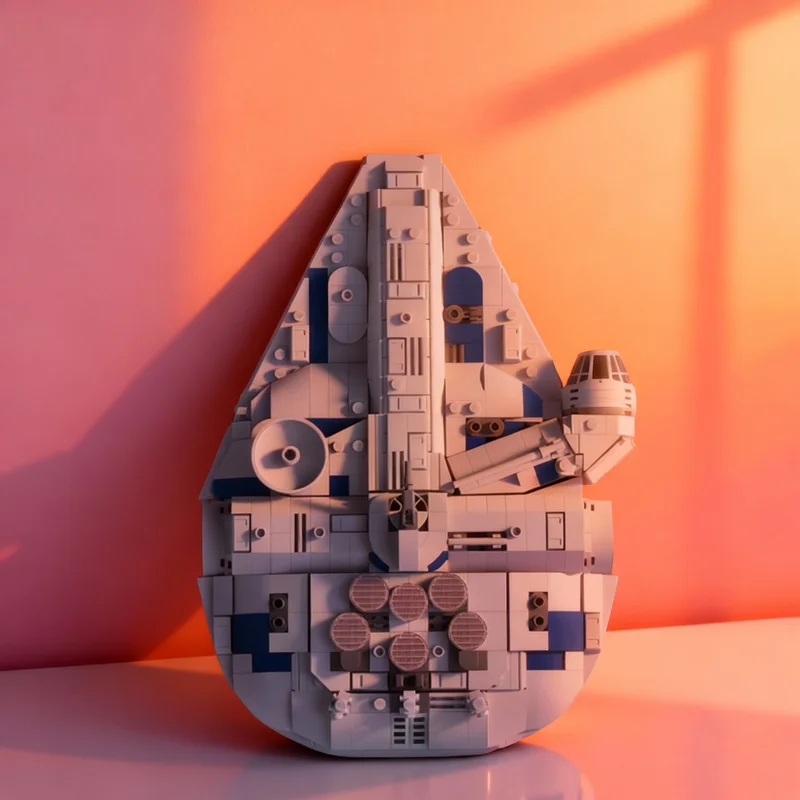 982 pièces MOC Star Battle MOC PiXEL DANs SOLO FALCON Modèle de construction de taille moyenne Briques d'architecture DIY Cadeau de Noël Jouet