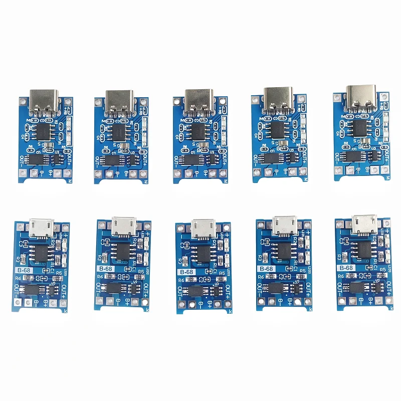 3.7V Lithium Battery Charger Protection Board 5V 1A 2A Li-ion Lipo Battery Charging Protect Two-in-one Module Micro USB Type-C