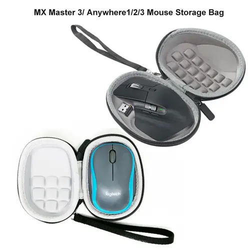 Imagen 1 del producto Compatible con MX Master 3/G700S Anywhere1/2/3, bolsa de almacenamiento portátil para ratón de juegos, accesorios de caja de protección impermeable a prueba de golpes