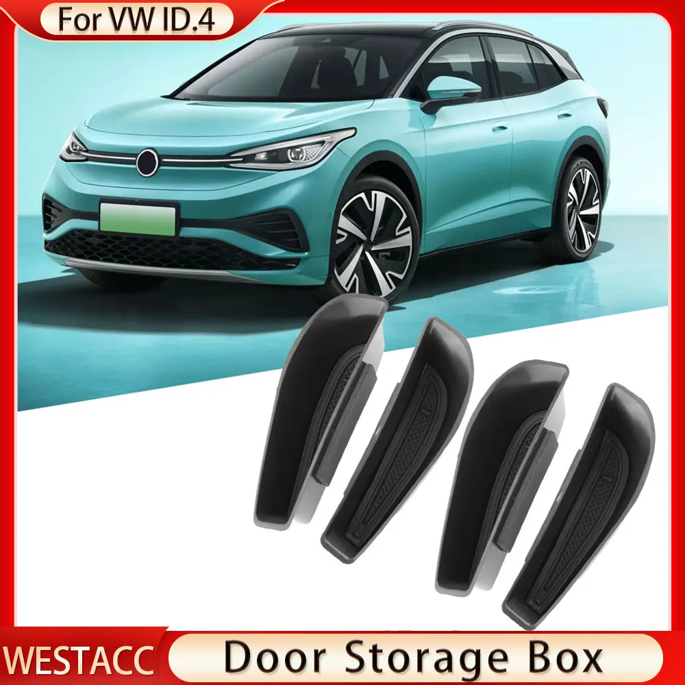 

For Volkswagen VW ID4 ID.4 2021 - 2025 Door Storage Box Door Armrest Stowing Barrel Holder Tray Organizer Interior Accessories