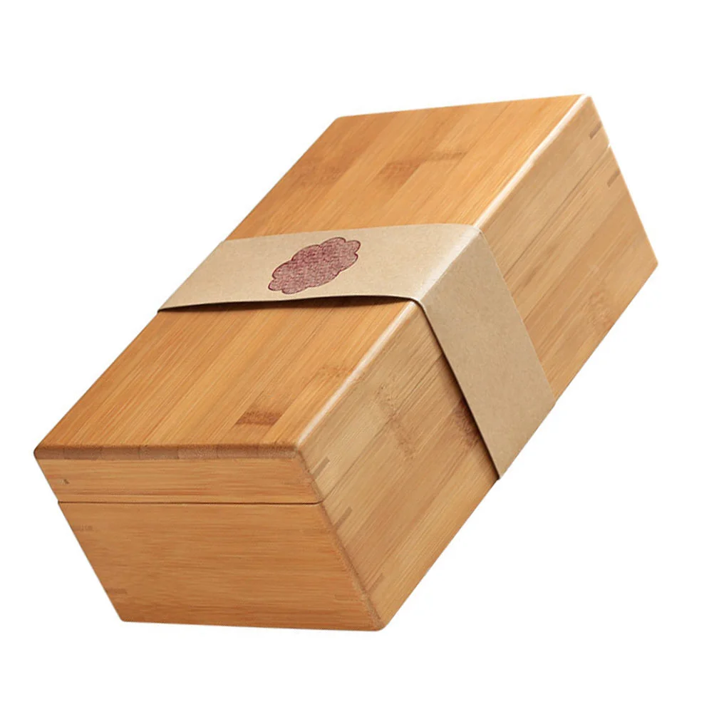 

Tea Box Wooden Japanese Green Packet Organizer Coffee Tray Tea-leaf Container Bamboo Holder Storage