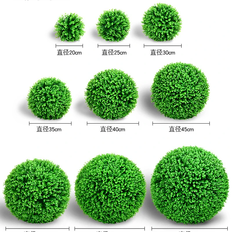 Artificial Plant Ball Topiary Tree Boxwood Home Outdoor Wedding Party Decoration Artificial Wedding Birthday Banquet Green Plant