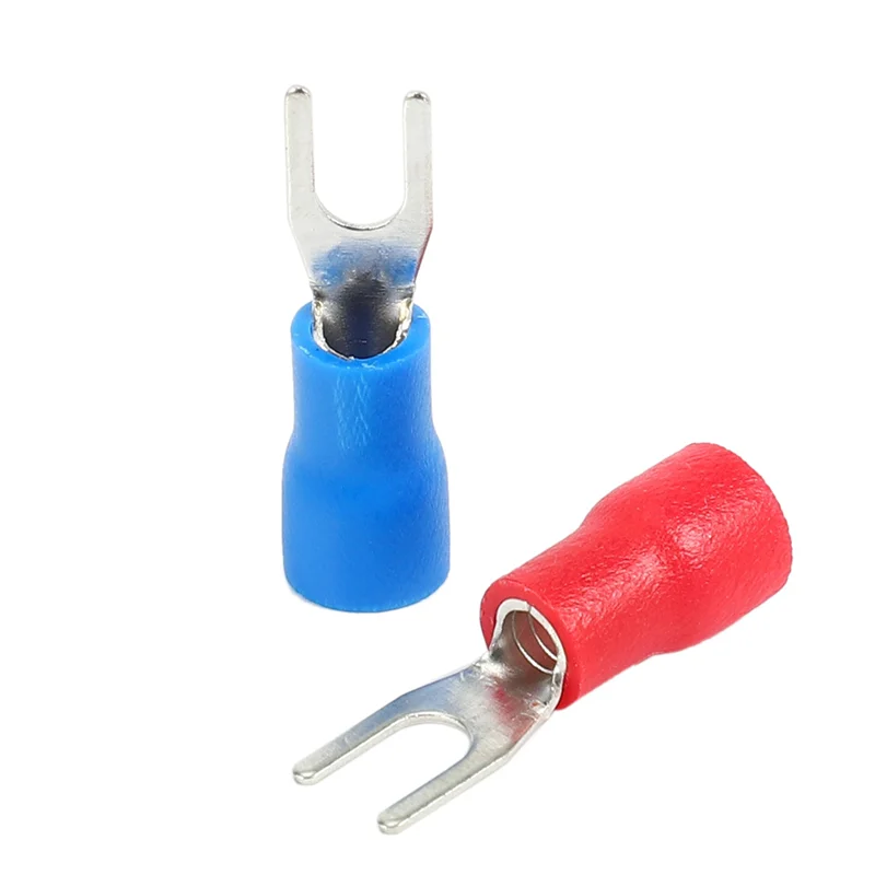

ABT-1200 шт. 16-14 AWG красный синий проводной разъем изолированная вилочная клемма 4