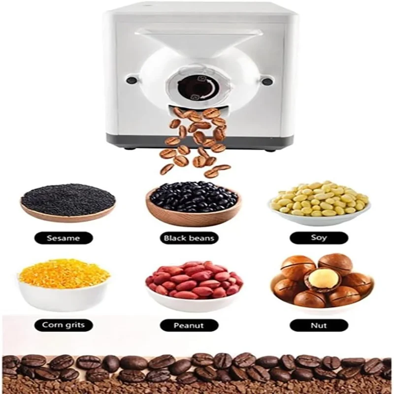 Small Home Automatic Frying Machinary Fried Coffee Beans Grains Roasting Machine