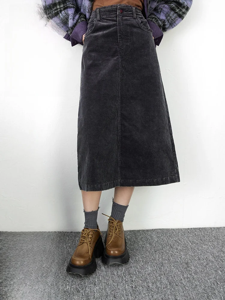 

Ретро-юбка женская из бархата, с высокой талией, А-силуэт, повседневная, из смесового хлопка, эластичная, удобная, для города и офиса