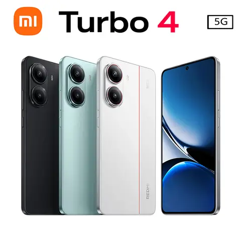 Brand New Xiaomi Redmi Turbo 4 5G Smartphone Dimensity 8400-Ultra 6.67" 120Hz 1.5K Display 50MP NFC 6550mAh 90W Protect Eyes