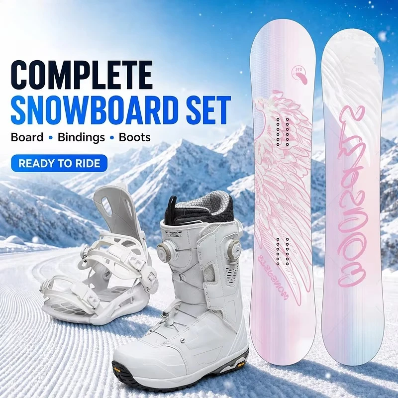 Custom Wood Core Carbon Fiber Snowboard with Bamboo Stringers All Mountain Eco-Friendly Water-Resistant for High Pop Stability