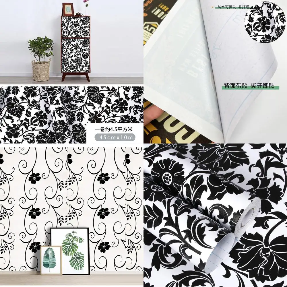 

Bedroom Wallpaper Self Adhesive Living Room Dorm Background Leaf Wall Sticker Removable Rental Room Wall Refurbishment