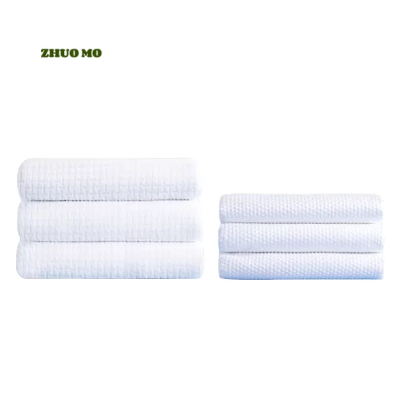 

High quality cotton disposable bath towel, hotel supplies, travel portable, absorbent white 70 * 140cm bath towel