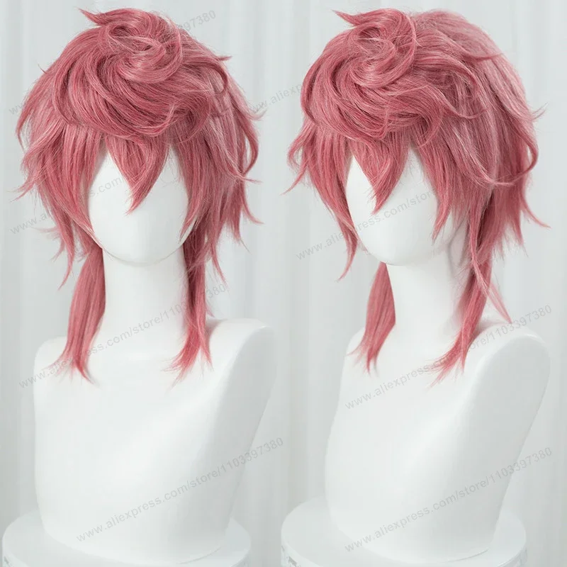 Anime Trish Una Cosplay Pruik 40Cm Roze Vrouwen Haar Hittebestendige Synthetische Pruiken + Pruik Cap