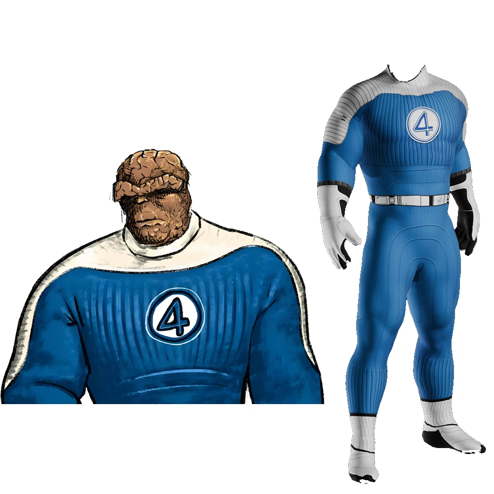 

Fantastic 4 Four Cosplay Thing Ben Grimm Superhero Costume 3D Printed Spandex Zentai Suits Outfits Halloween Costume Adult Kids