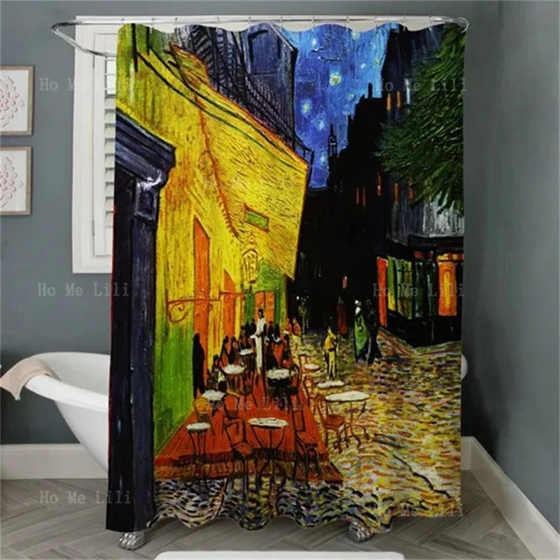 

FWM05Van Gogh Art Cafe Terrace At Night Alyscamps July In Paris Paintings Silk And Wool Antique French Shower Curtain With H6Hn$