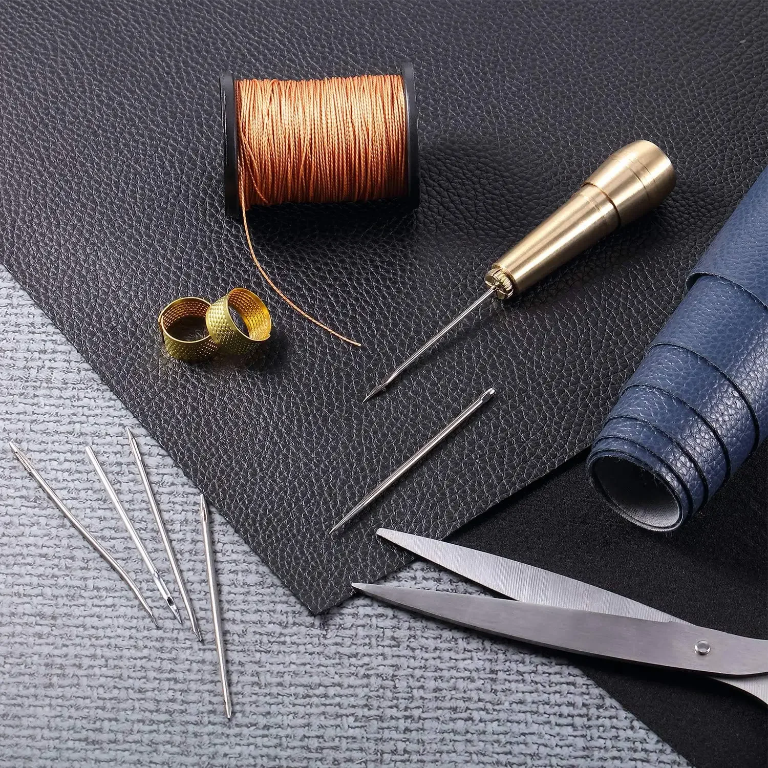 Kit de couture du cuir avec po - Leatherwork Awl avis et prix