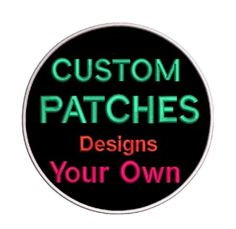 Custom Logo Motorcycle Brand Appliques For Ride Clothes Iron on Embroidery Patches DIY Sew on T Shirt hat Coat Bag Sticker Badge