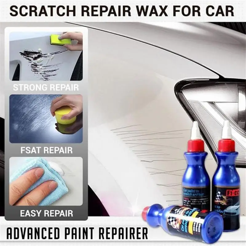 For Refer To Description  Scratch Remover For Vehicles Polishing Wax 2Pieces Car Repair Scratch Remover Swirl Multi-Purpose