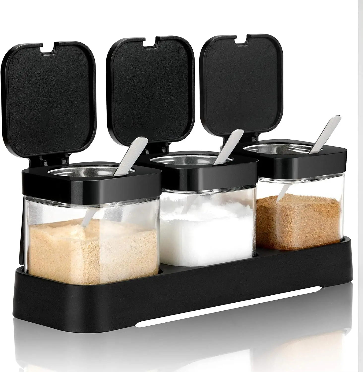 

Seasoning container with lid and spoon