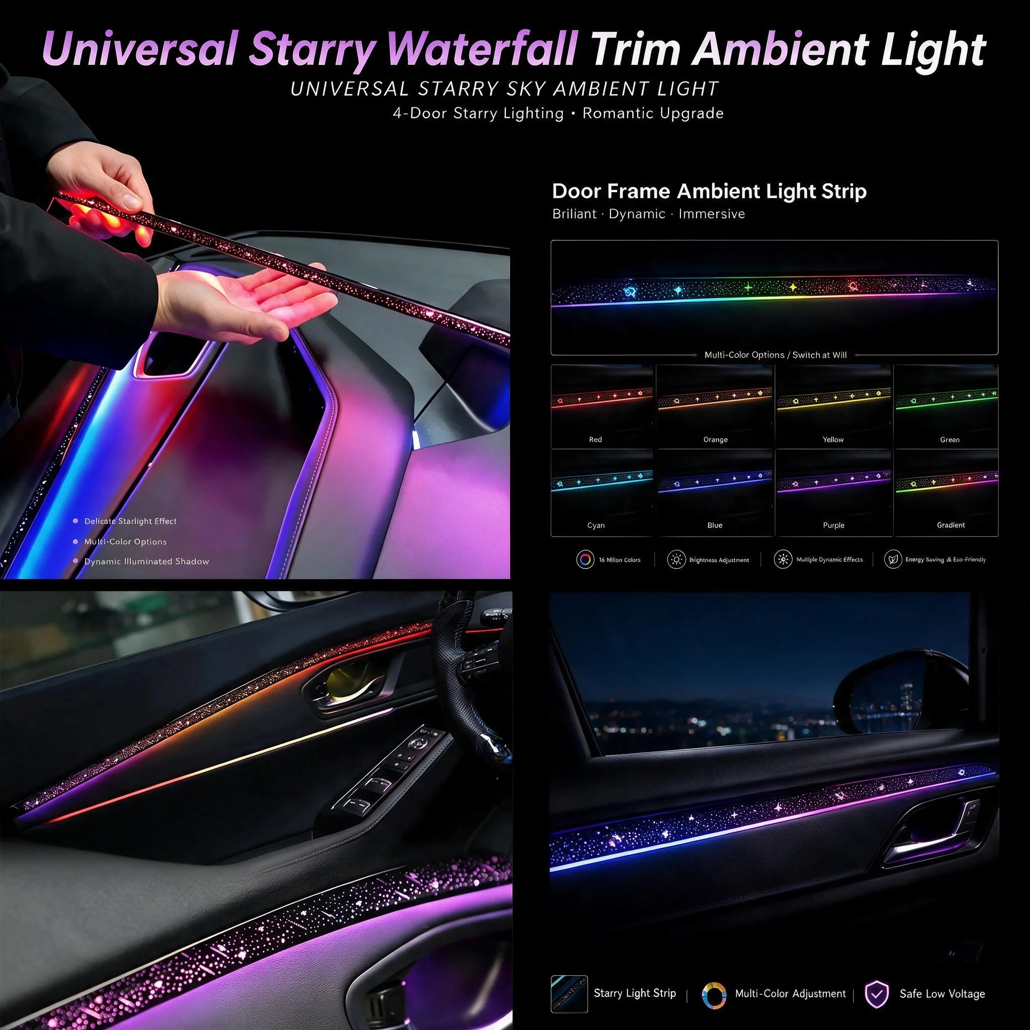 18/22 dalam 1 Lampu Ambient In - Car Dashboard Light Fiber Optic ulasan dan harga