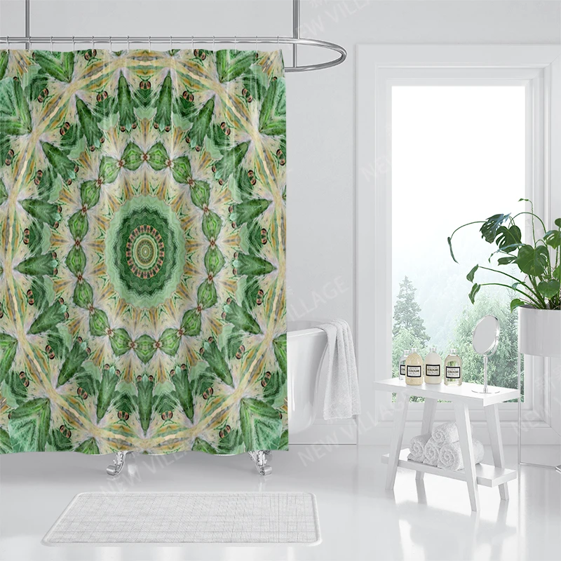 Mandala Waterproof fabric shower curtains Bathroom curtain accessories Bath curtain 180x200cm 240*200cm boho decoration vintage