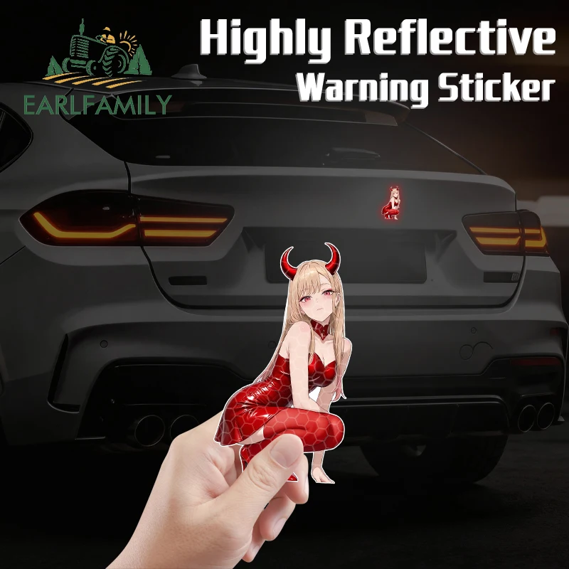 EARLFAMILY Reflective Marin Kitagawa Car Stickers Cute Car Styling Decal Occlusion Scratch Suitable for Auto Car Accessories