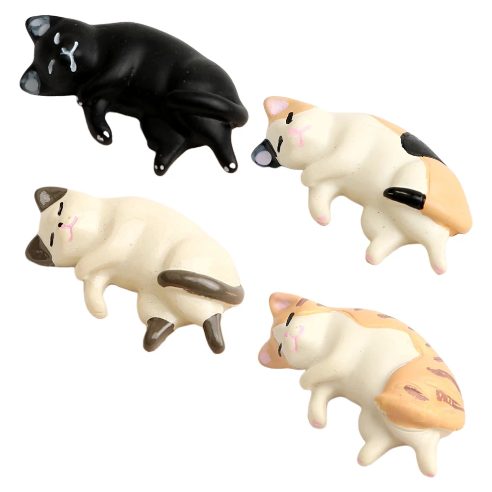 

4pcs Resin Pen Holder Cat Shaped Nail Art Brush Stand Manicure Tool Rack For Salon Nail Beauty Accessory