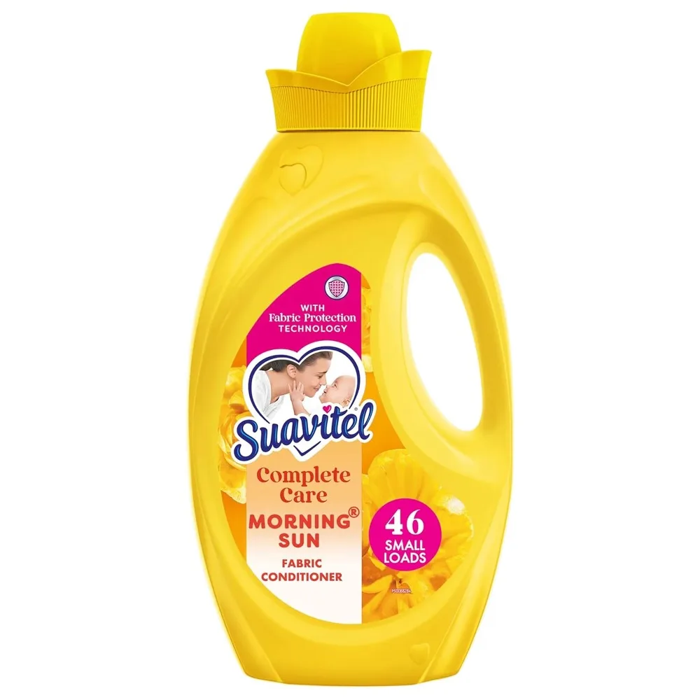 Suavitel Complete Liquid Fabric Softener Conditioner, Morning Sun Scent, Softens Fabrics & Reduces Static, 46 fl oz Bottle