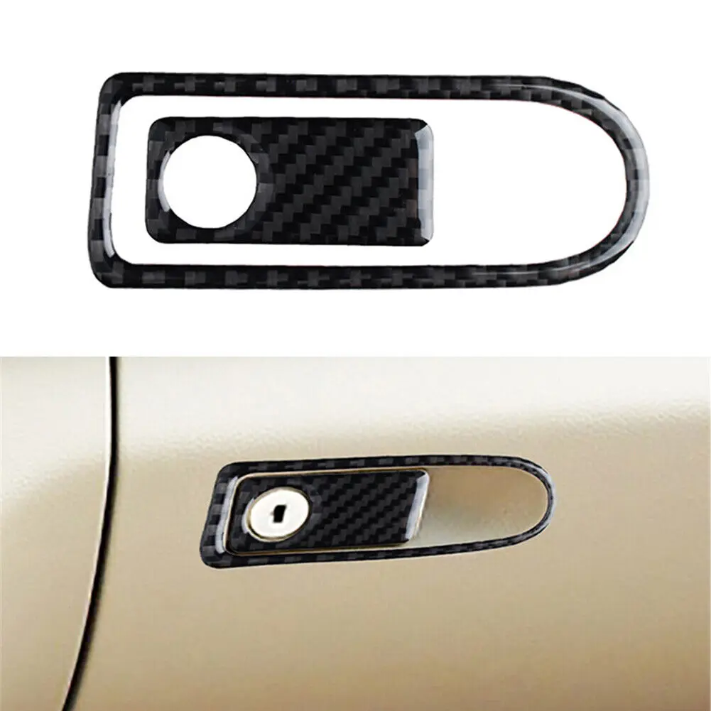 For Mercedes-Benz W204 07-13 Red Carbon Fiber Co-Pilot Storage Box Handle Cover