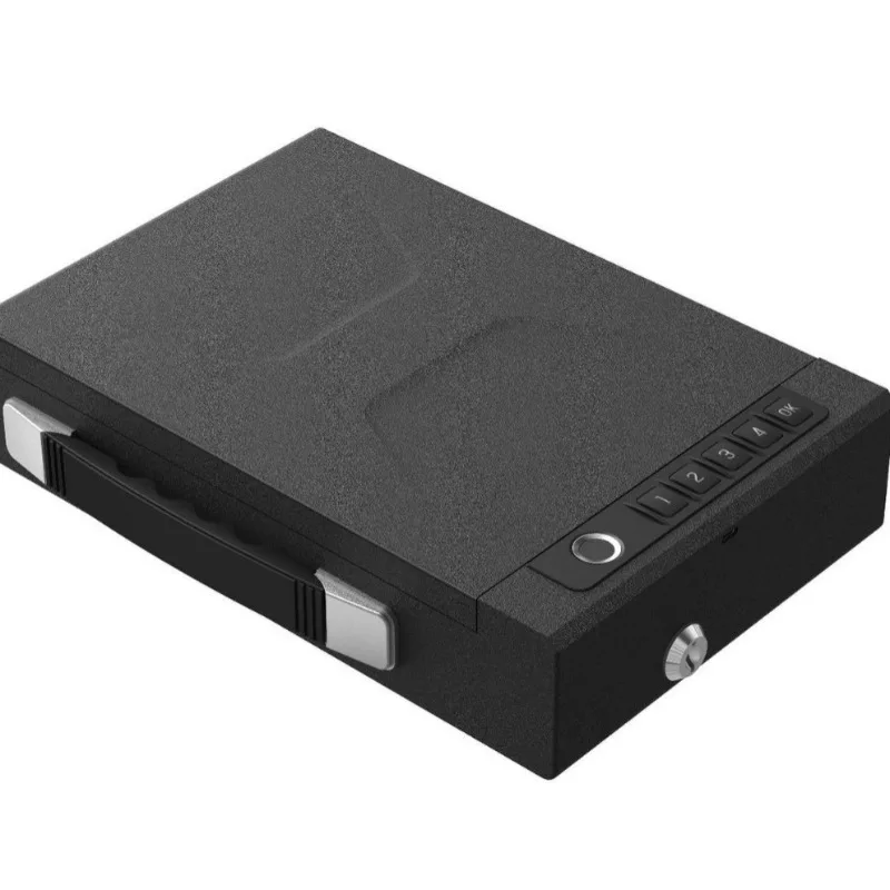 

Дорожный чехол для пистолета с паролем по отпечатку пальца, портативный автомобильный сейф для пистолета, противоугонный сейф