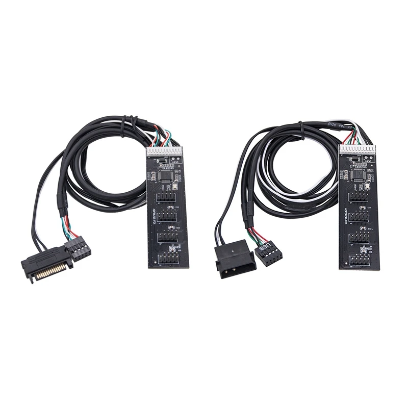 USB2.0 Header Splitter 9 Pin 1 To 4 Extension Hub Splitter With Interface Cable For PC Mainboard Adapter