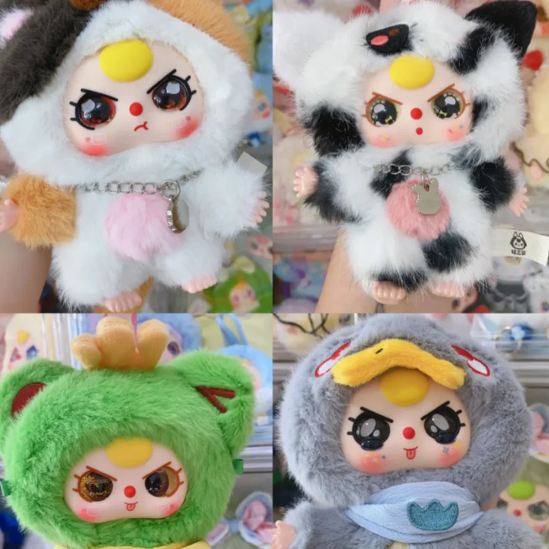 

Baby Three Authentic Cat And Dog Series Blind Box Collectible Figurine Plush Stuffed Animal Toy Doll Decoration Gift For Girls