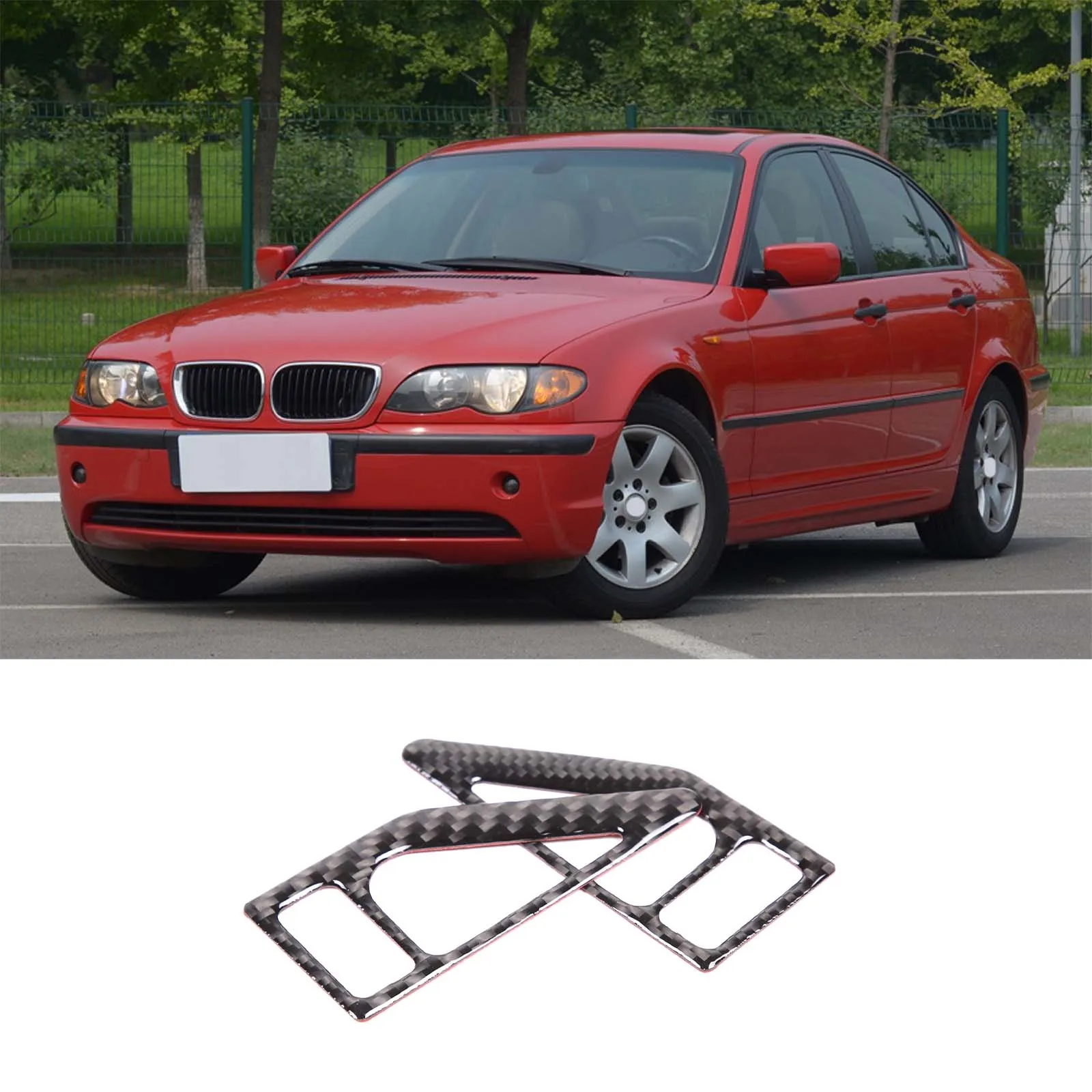 

For BMW 3 Series E46 1998-2004 Soft carbon fiber car rear reading light frame decorative stickers modification accessories