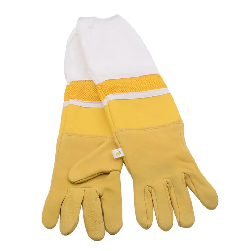 

Beekeeping Gloves Sheepskin Protective Beekeeper Gloves Goatskin Beekeeping Bee Vented Long Sleeves Gloves