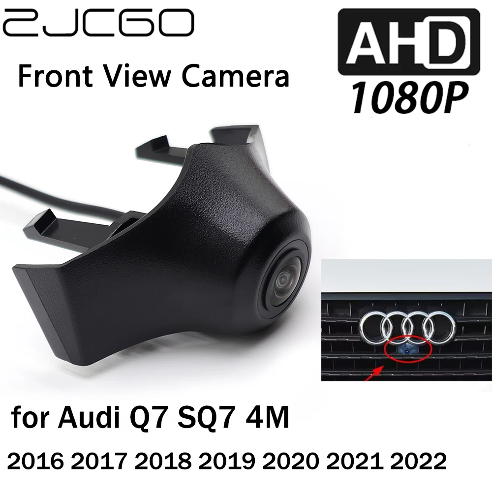 ZJCGO Car Front View LOGO Parking Camera AHD 1080P Night Vision for Audi Q7 SQ7 4M 2016 2017 2018 2019 2020 2021 2022