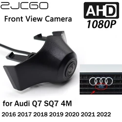 ZJCGO Auto Vorderansicht LOGO Parkplatz Kamera AHD 1080P Nachtsicht für Audi Q7 SQ7 4M 2016 2017 2018 2019 2020 2021 2022