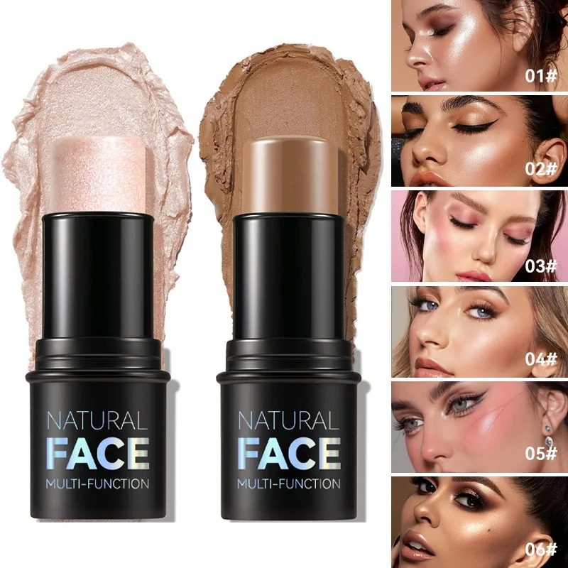 Rosto contorno bronzer vara rosto iluminar barra iluminador shimmer blush vara corretivo creme ferramenta de maquiagem cosméticos