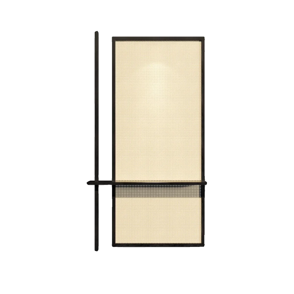 Door partition screen living room solid wood rattan stand tall through the hall Chinese master bedroom